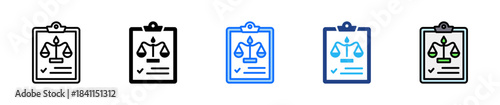 Compliance Form Icon Set Multiple Style Collection