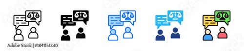Legal Advice Icon Set Multiple Style Collection