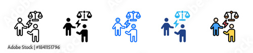 Business Dispute Icon Set Multiple Style Collection