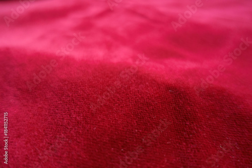 Εκτύπωση καμβά Close view of red velour cotton fabric