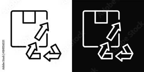 Upcycled Icon White And Black Background Style