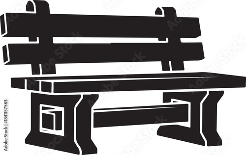 Park Bench Silhouette Vector Bundle
