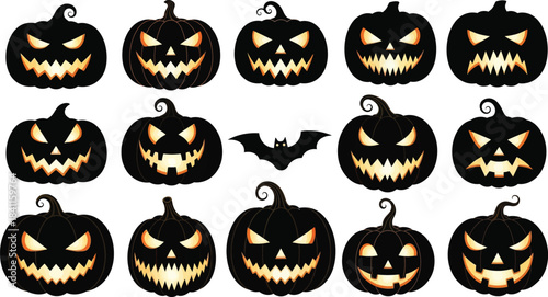 halloween pumpkin vector image for free scary jack o lantern carving design template artwork