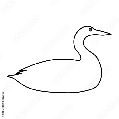 Loon icon vector set. Duck Illustration sign collection. bird symbol. fowl logo.