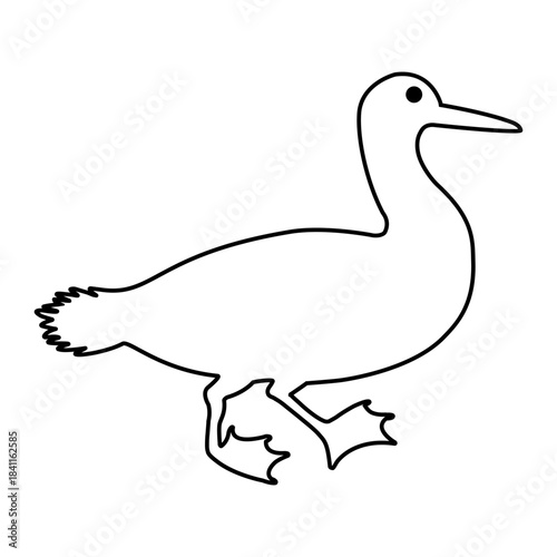 Loon icon vector set. Duck Illustration sign collection. bird symbol. fowl logo.