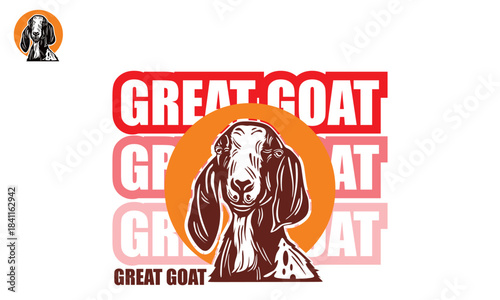 great goat head logo, silhouette of best ram face vector illustrations