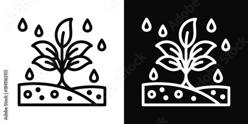Fertility Icon White And Black Background Style