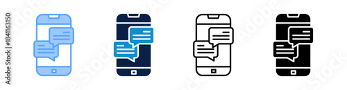 Chat Multiple Style Icon Set Collection 