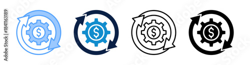 Money Management Multiple Style Icon Set Collection 