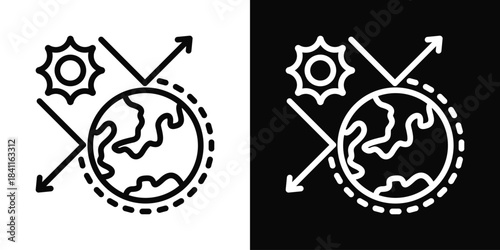 Atmosphere Icon White And Black Background Style