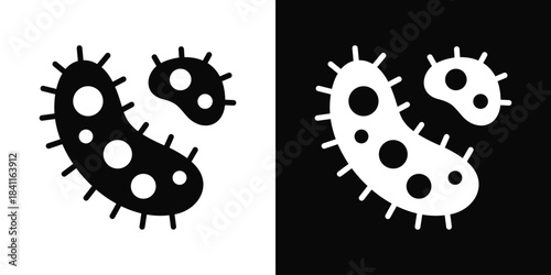 Parasite Icon White And Black Background Style
