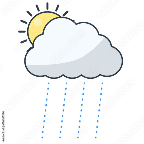 Sun Behind Cloud Raining