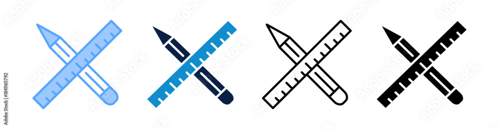 Fototapeta premium Design Tool Multiple Style Icon Set Collection 