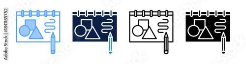 Sketchbook Multiple Style Icon Set Collection 