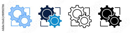 Mechanism Multiple Style Icon Set Collection 