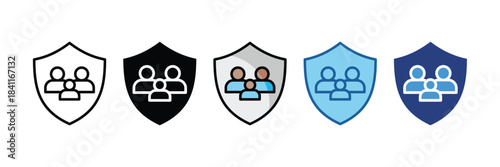 Family Protection Icon Set Multiple Style Collection