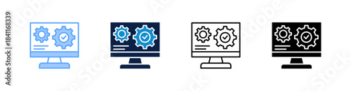 System Multiple Style Icon Set Collection 