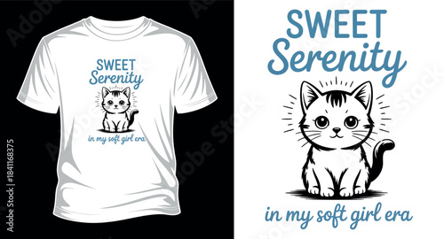 Sweet serenity cat T-shirt design