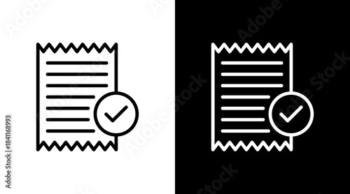 Claim Approval White Icon Set Design