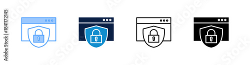 Web Security Multiple Style Icon Set Collection 
