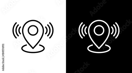 Gps Signal White Icon Set Design