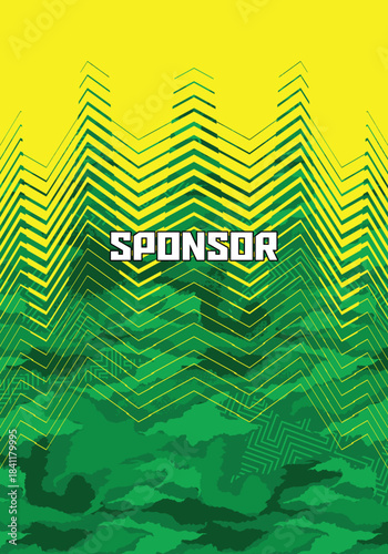 Dynamic Abstract Geometric Pattern for Professional Sports Jersey Design