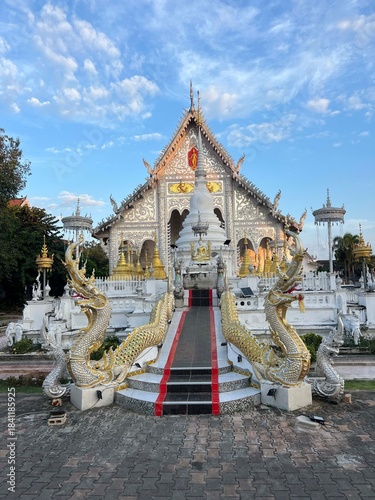 Wat Chiang Rai during sunset in Lampang
