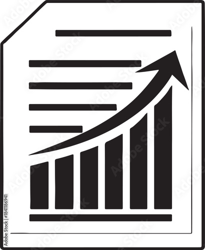 graph icon with business upward trend, ecommerce, business growth icon, vector icon