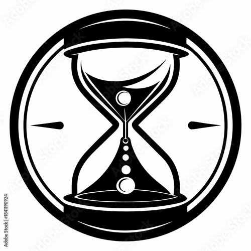 Hourglass time clock sandglass vintage retro design graphic symbol