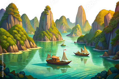 Ha Long Bay’s limestone islands float on emerald waters, creating a dreamlike seascape that attracts nature lovers and photographers seeking spectacular views