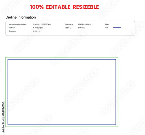 Corrugated cardboard blank dieline template box dieline die lines packaging custom dieline  box cardboard box dieline pizza box dieline printable product packaging layout,
