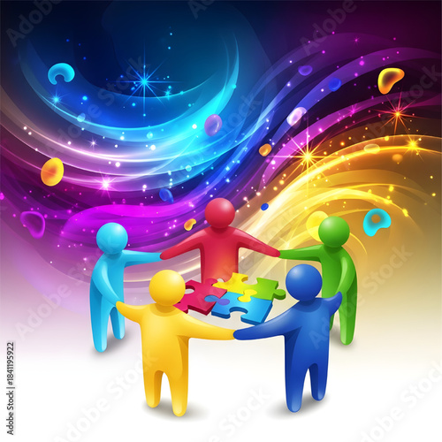 teamwork collaboration vector icon, team group partnership