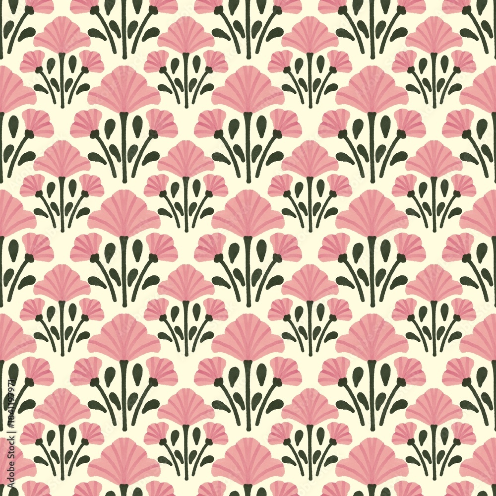 Fototapeta premium seamless floral pattern ,wallpaper ,background ,tile ,flowers ,floral 