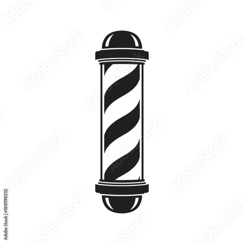 Set of 12 barbershop icons isolated on white background. 12 Barbershop and haircuts salon design elements. Vector illustration 10 eps.