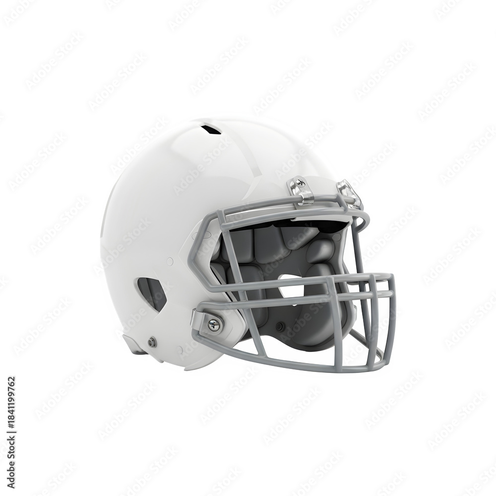 Naklejka premium American football helmet isolated on a black background representing sports and competition