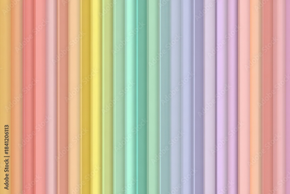 Obraz premium Pastel Rainbow Vertical Stripes Background for Versatile Design