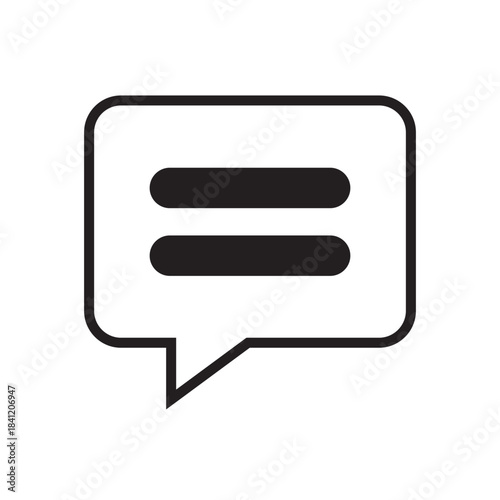Message Icon – Chat Bubble Communication Symbol