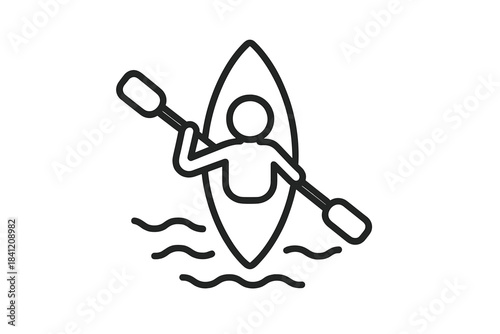 Person paddling in a kayak on water with waves during daytime