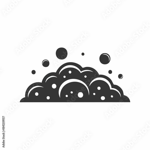 Dust black icon. Clipart image isolated on white background