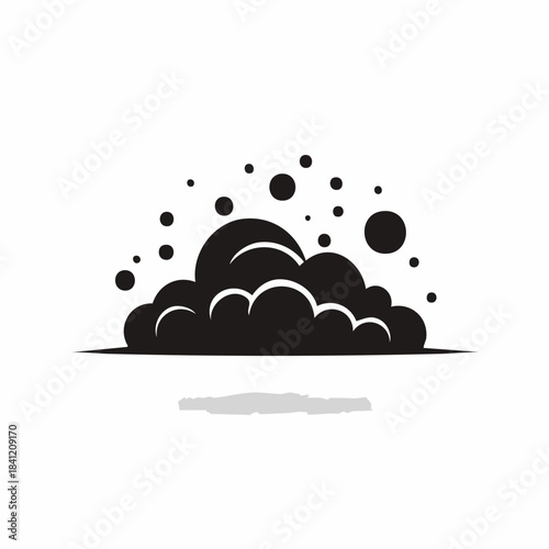 Dust black icon. Clipart image isolated on white background
