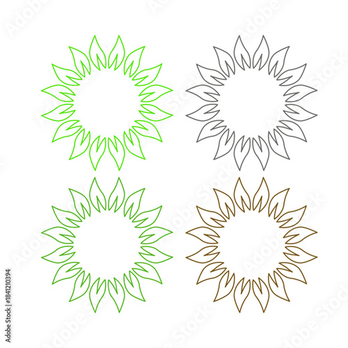 GREEN LEAVES NATURAL BIO ECO PRODUCT ORGANIC FARMING SIGN SYMBOL LOGO VECTOR