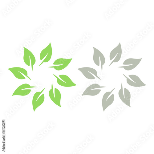 GREEN LEAVES NATURAL BIO ECO PRODUCT ORGANIC FARMING SIGN SYMBOL LOGO VECTOR