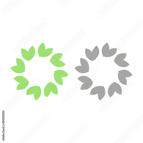 GREEN LEAVES NATURAL BIO ECO PRODUCT ORGANIC FARMING SIGN SYMBOL LOGO VECTOR