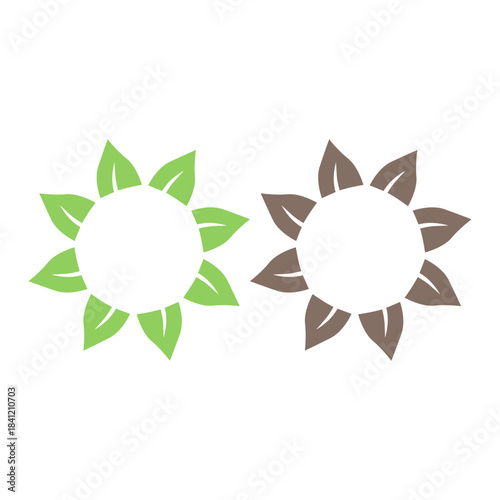 GREEN LEAVES NATURAL BIO ECO PRODUCT ORGANIC FARMING SIGN SYMBOL LOGO VECTOR