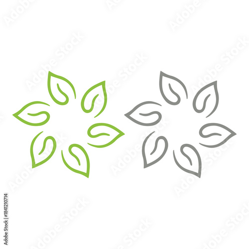 GREEN LEAVES NATURAL BIO ECO PRODUCT ORGANIC FARMING SIGN SYMBOL LOGO VECTOR