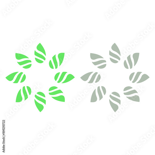 GREEN LEAVES NATURAL BIO ECO PRODUCT ORGANIC FARMING SIGN SYMBOL LOGO VECTOR