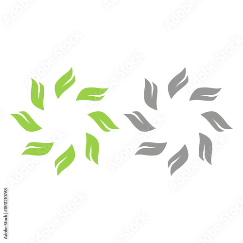 GREEN LEAVES NATURAL BIO ECO PRODUCT ORGANIC FARMING SIGN SYMBOL LOGO VECTOR