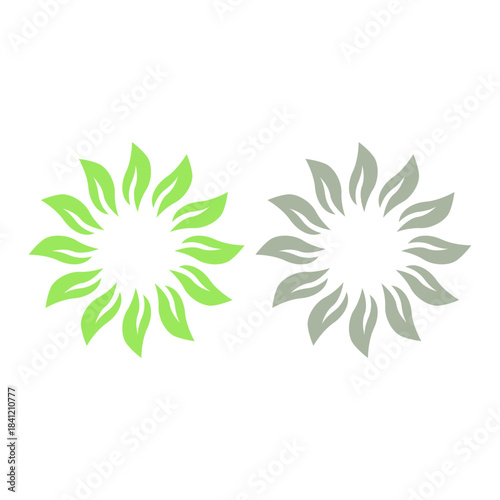 GREEN LEAVES NATURAL BIO ECO PRODUCT ORGANIC FARMING SIGN SYMBOL LOGO VECTOR