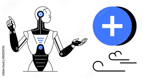 Robotics concept. Robotics innovation and advancement in artificial intelligence and automation. Robotics influencing industries, technology trends, and futuristic designs. For science, education