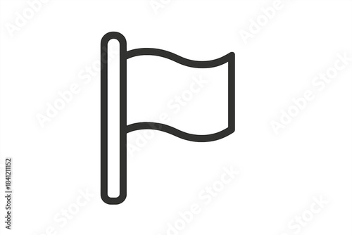 Simple flag icon on a white background with no design elements or additional features visible in the scene
